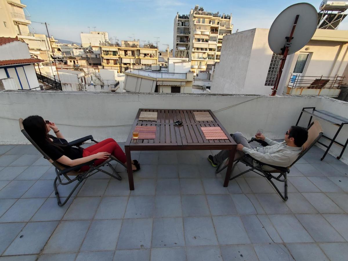 Terrace Roof Room @ Koridallos Metro St. & Piraeus Port Buitenkant foto